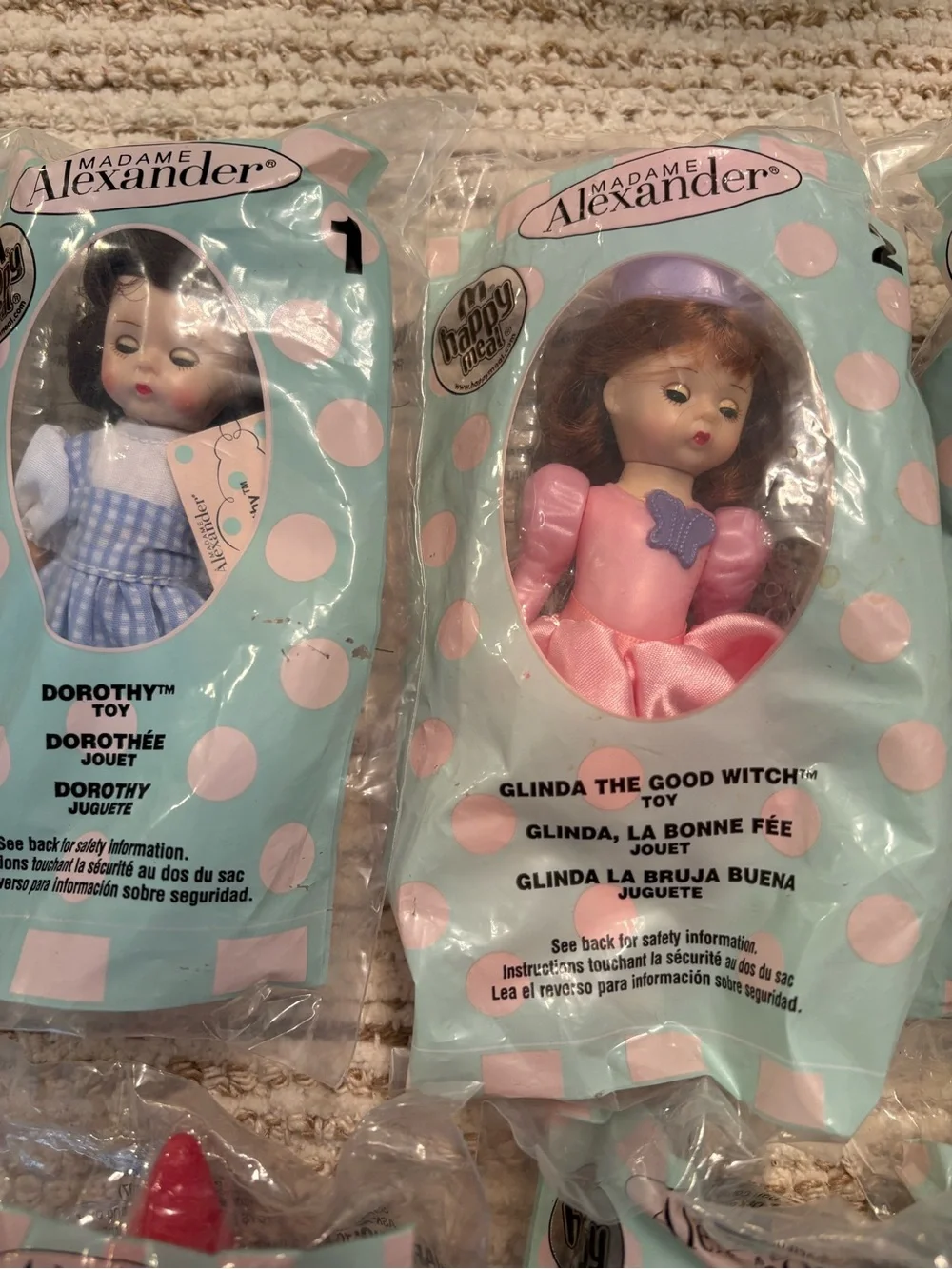 Vintage Sealed Madame Alexander 2007 Wizard of Oz McDonalds 5 Inch Toys Lot 1-8